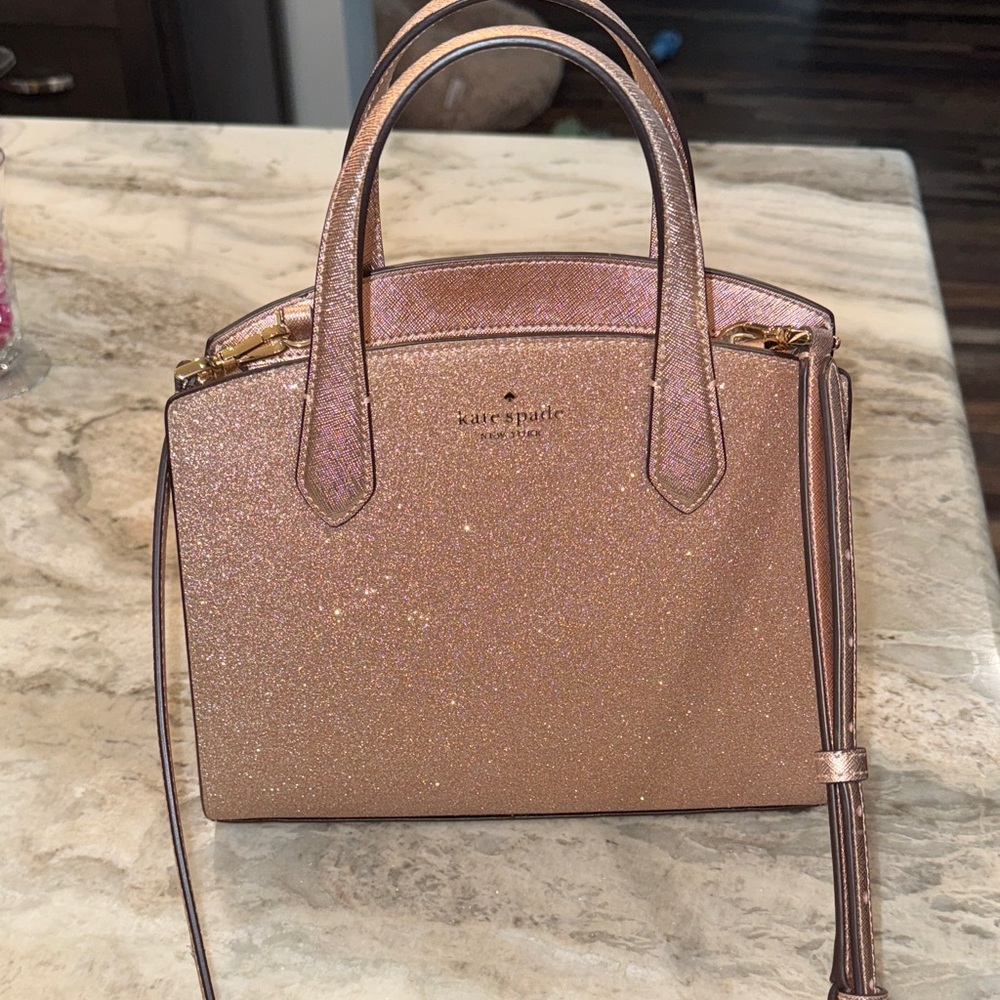 Kate Spade Rose Gold Glitter Satchel (DISCONTINUED)